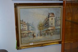 Gilt Framed oil Painting on Canvas - Continental S