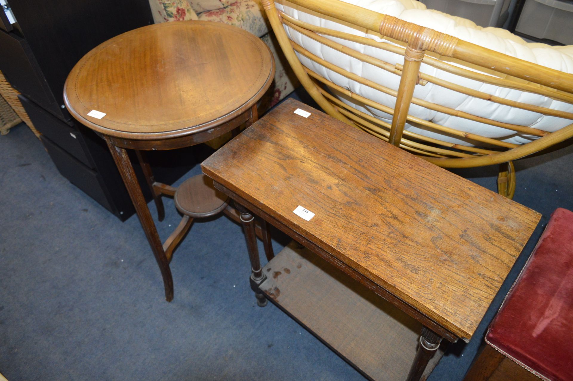 Edwardian Circular Mahogany Occasional Table and a