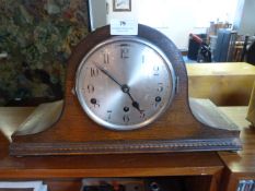 Oak Cased Mantel Clock with West Minster Chimes