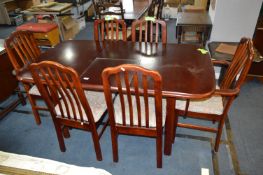 Mahogany Extending Dining Table with Four Chairs a