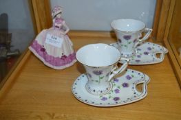 Coalport Figurine - Jill and Leonardo Biscuit Cups