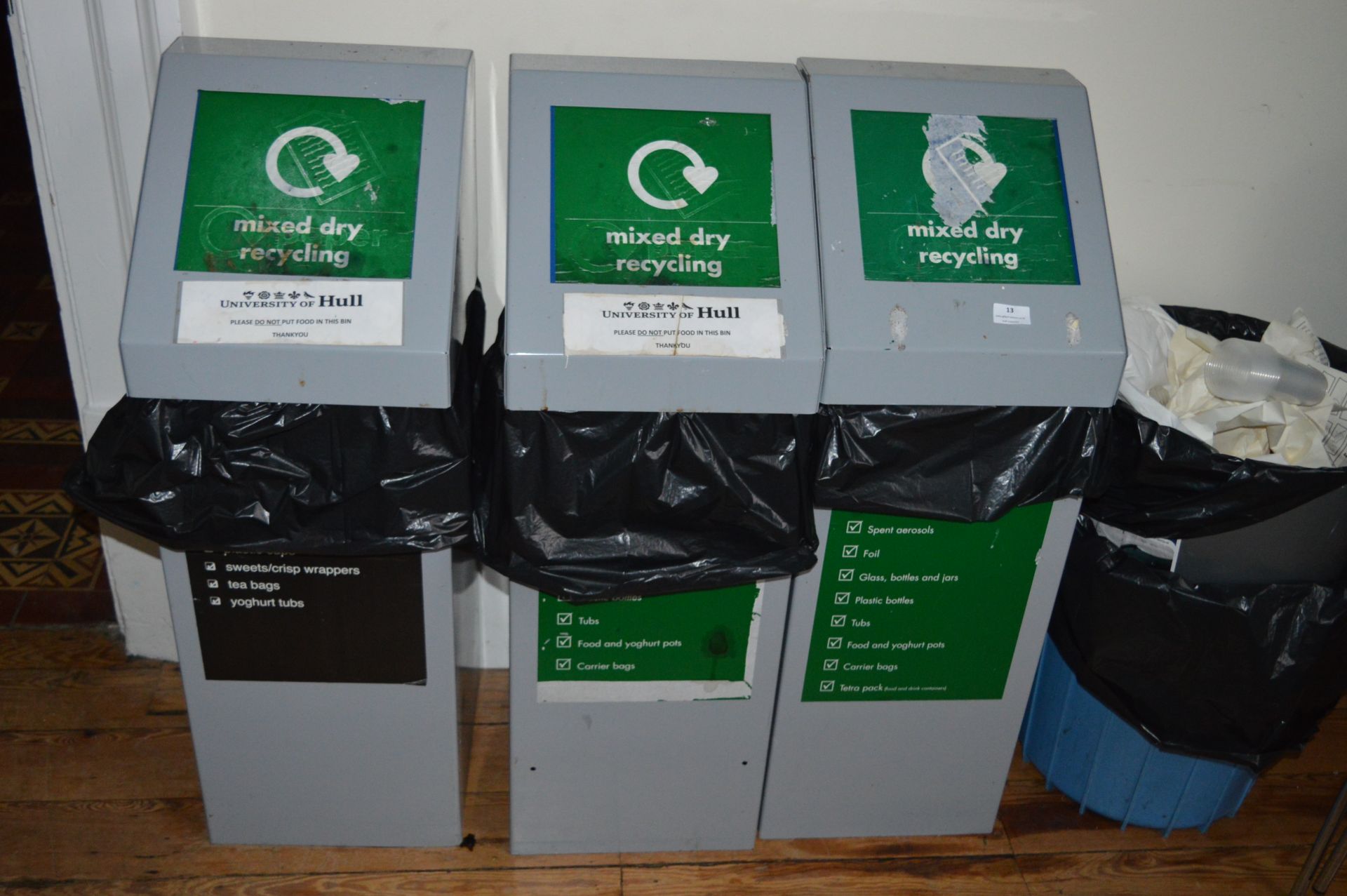 *Three Recycling Bins, Two Waste Bins and Two Stac