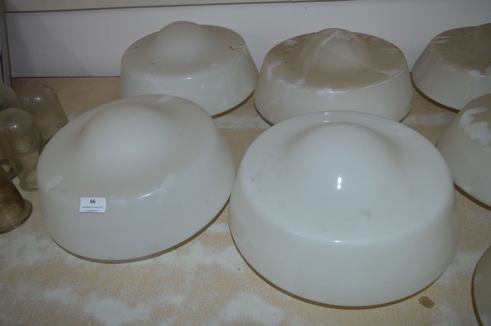 *Four Opaline Lamp Globes