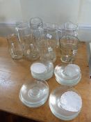 *Assorted Glass Jugs and Saucers