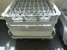 *Stainless Steel Mobile Dishwasher Tray Trolley wi