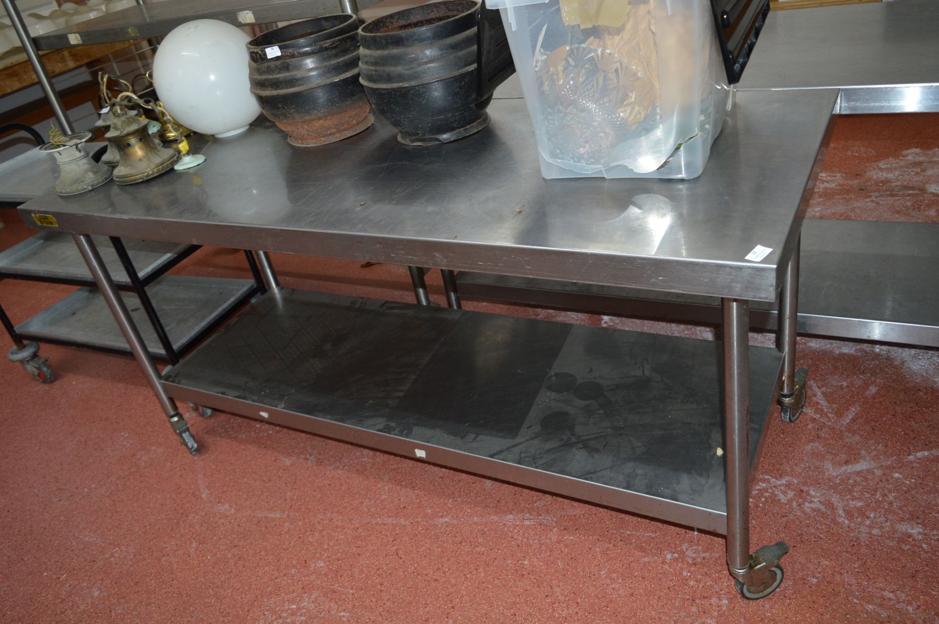 *Bartlett B-Line Mobile Stainless Steel Table with