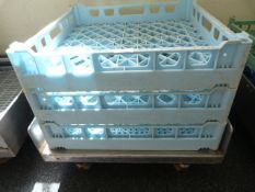 *Stainless Steel Mobile Dishwasher Tray Trolley wi