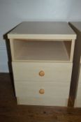 *Two Drawer Bedside Cabinet in Light Ash Finish