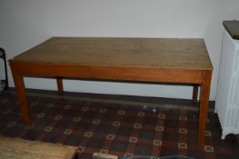 *Oak Table on Four Square Tapered Legs 3x6ft