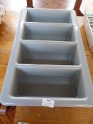 *Grey Four Compartment Cutlery Tray