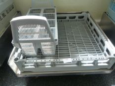 *Stainless Steel Mobile Dishwasher Tray Trolley wi