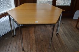 *Pair of Chrome Framed Office Tables