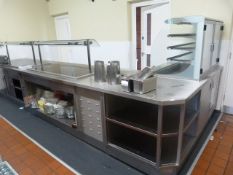 *L-Shaped Stainless Steel Cafeteria Servery Unit w