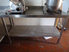 *Stainless Steel Preparation Table with Undershelf