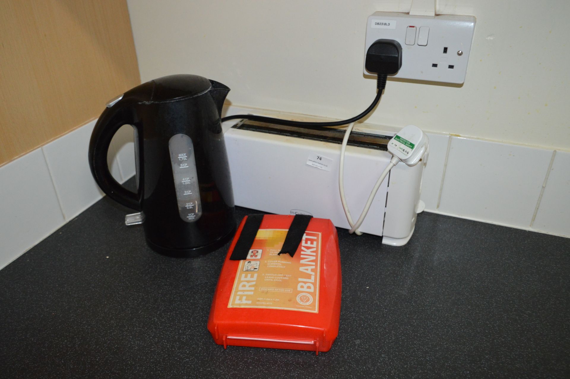 *Electric Kettle, Toaster and a Fire Blanket