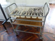 *Three Teir Catering Trolley and a Quantity of Pol