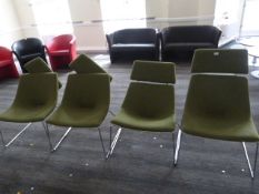 *Four Green Contemporary Style Chairs