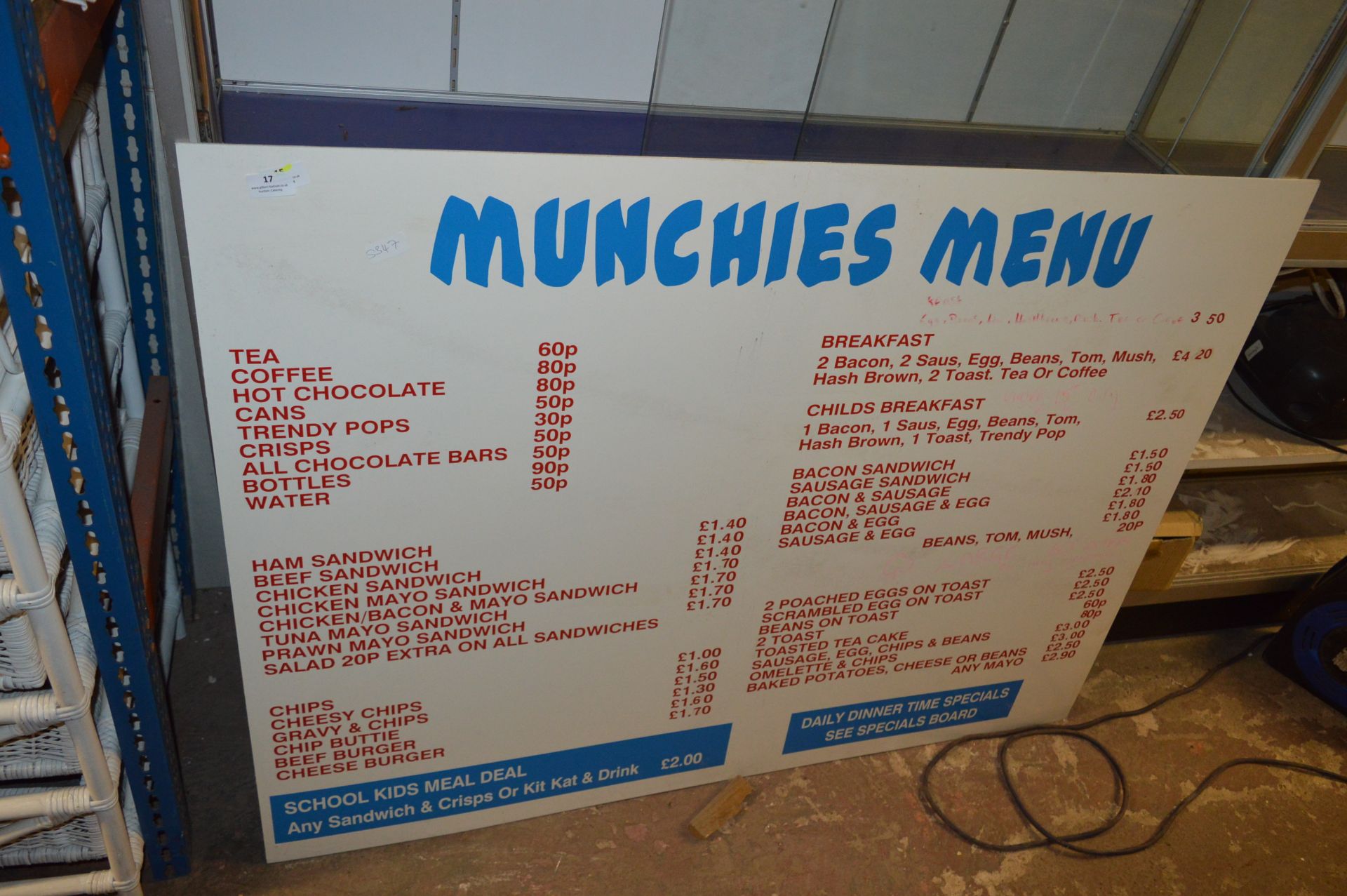 *Shop Menu Board