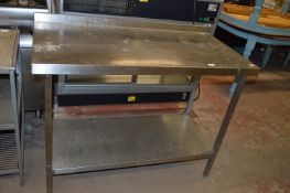 Stainless Steel Preparation Table with Shelf 60x61