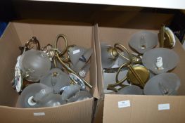 Two Boxes of Wall Lights and Shades