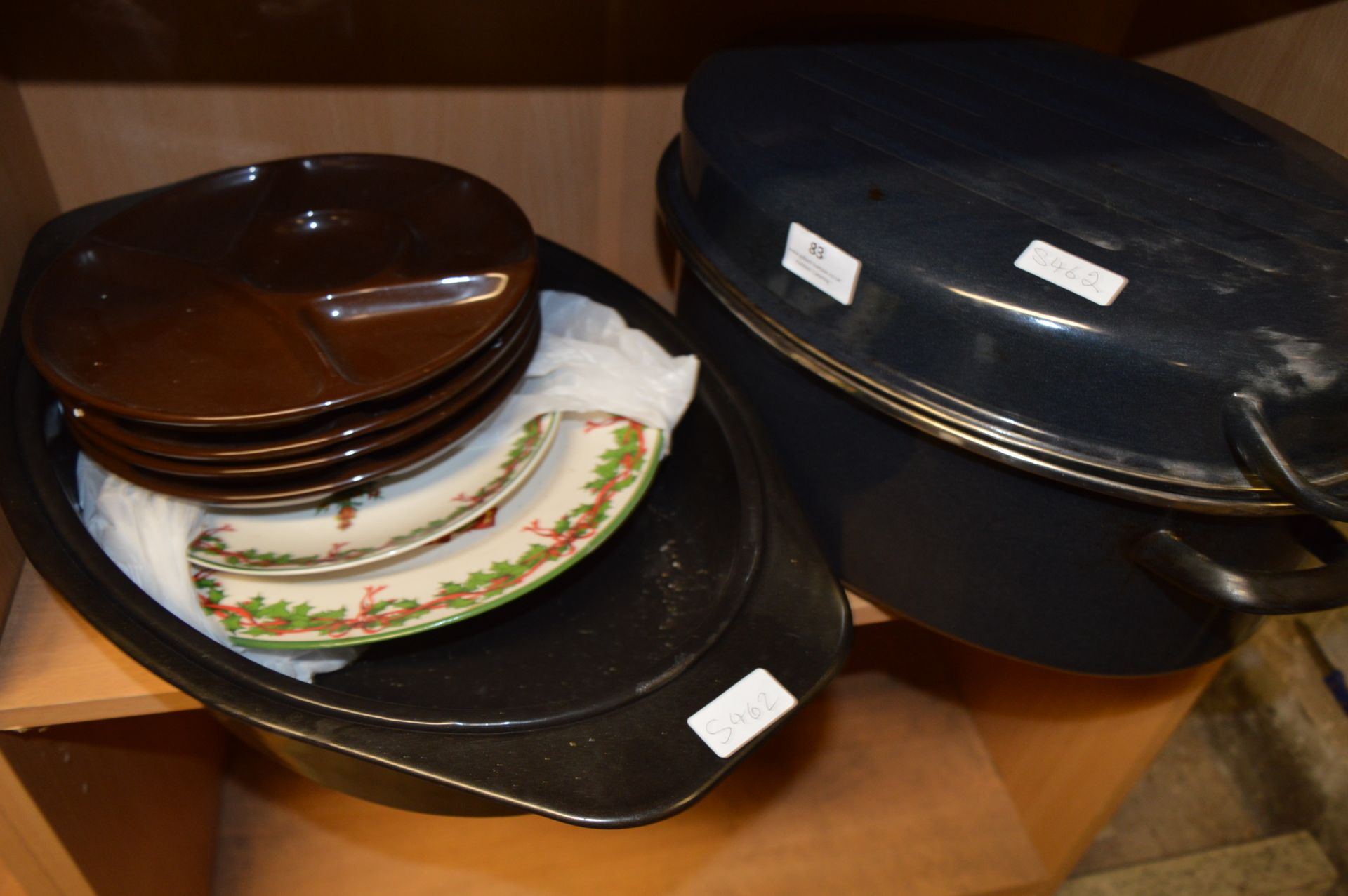 Large Enamel Cooking Pot, Serving Dishes, etc.