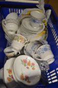 Box of Assorted Tea Cups & Saucers etc.