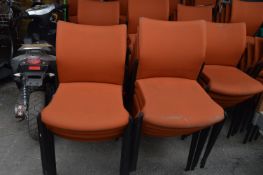 *Twenty Five Orange Upholstered Banqueting Chairs