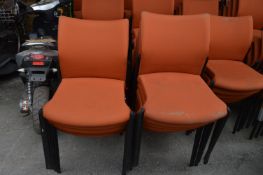 *Twenty Five Orange Upholstered Banqueting Chairs