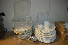 Quantity of Serving Dishes, Sundae Glasses, etc.