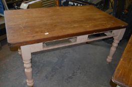 Antique Style Painted Pine Table 152x91x76cm