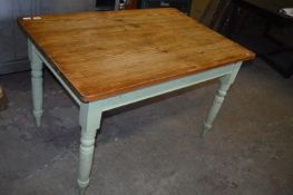 Antique Style Painted Pine Kitchen Table 122x80x76