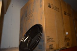 Two Boxes Sabert 40oz Black Plastic Bowls 200 Tota