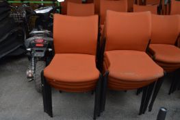 *Twenty Five Orange Upholstered Banqueting Chairs