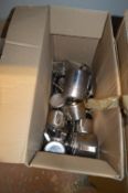 *Box of Stainless Steel Hot Water Jugs, Teapots, e