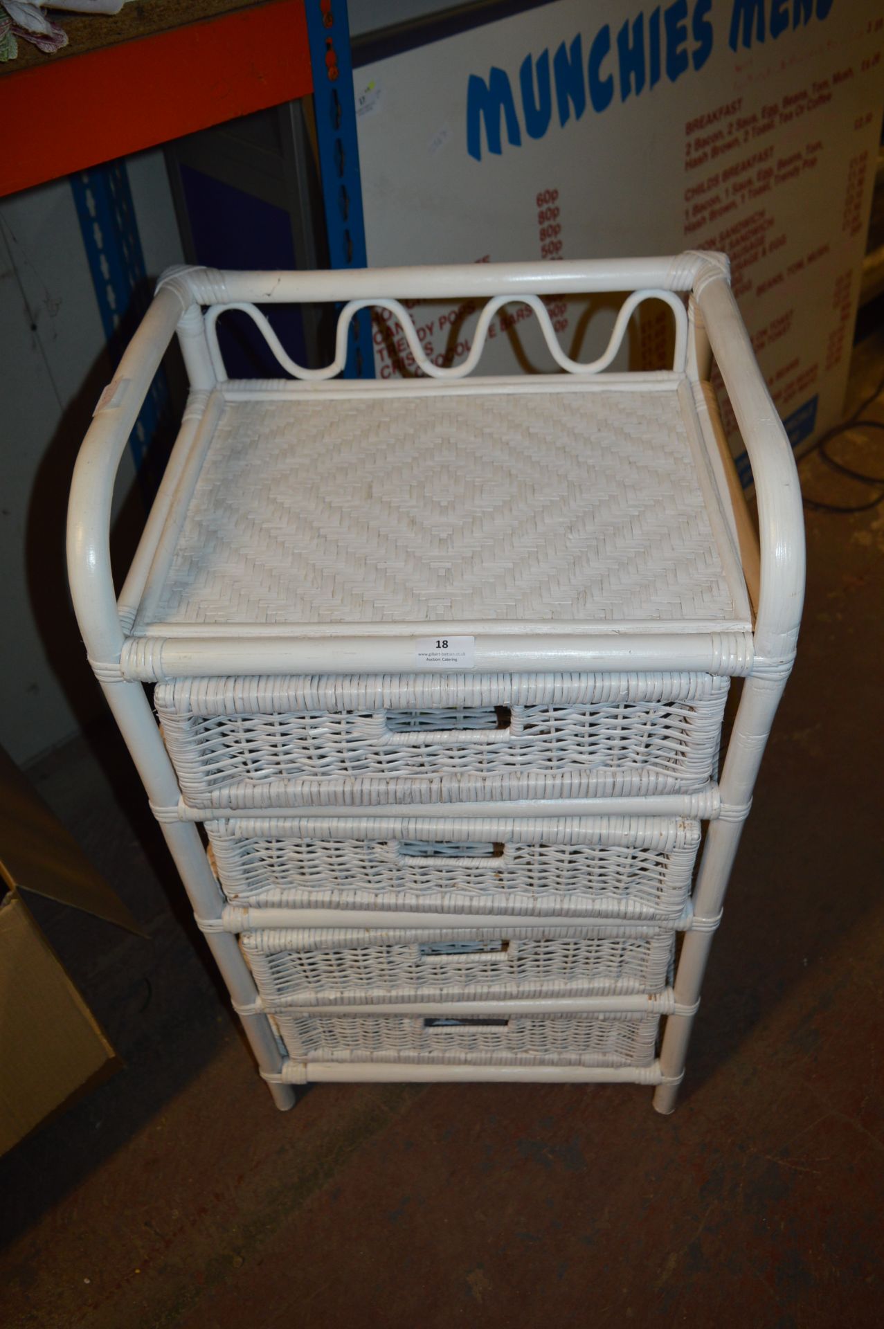 Set of Four Wicker Drawers