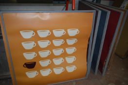 *Five Cafeteria Display Boards 121x121cm