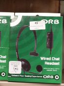 Five Orb Wired Chat Headsets (Xbox Compatible)