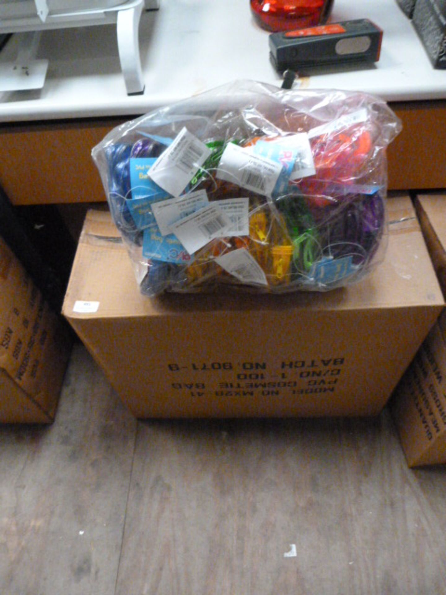 Box Containing 120 PVC Cosmetics Bags