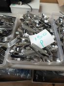 Approximately 130 Stainless Steel Spoons (Assorted Designs)
