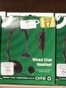 Five Orb Wired Chat Headsets (Xbox Compatible)