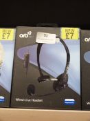 Five Orb Wired Chat Headsets (PS4 Compatible)