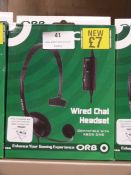 Five Orb Wired Chat Headsets (Xbox Compatible)