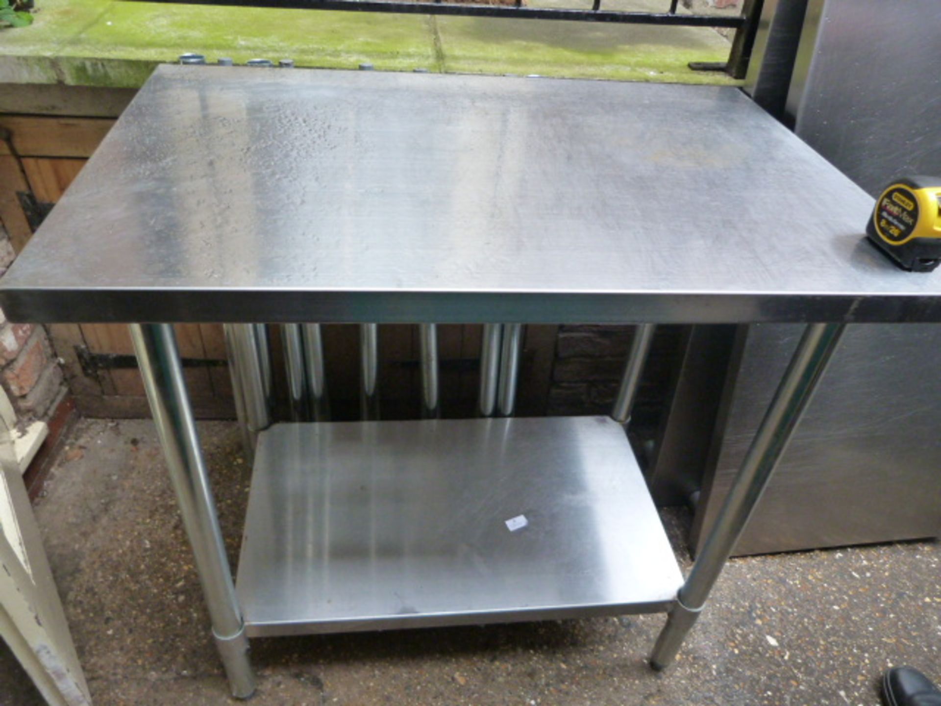 *Stainless Steel Two Tier Table 34"x24"