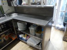 *Stainless Steel Counter with Sink and Serve Over 5