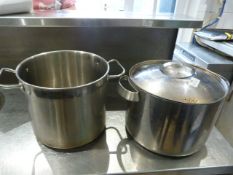 *Two Stainless Steel Cooking Pots