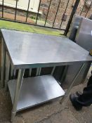 *Stainless Steel Two Tier Table 48"x24"