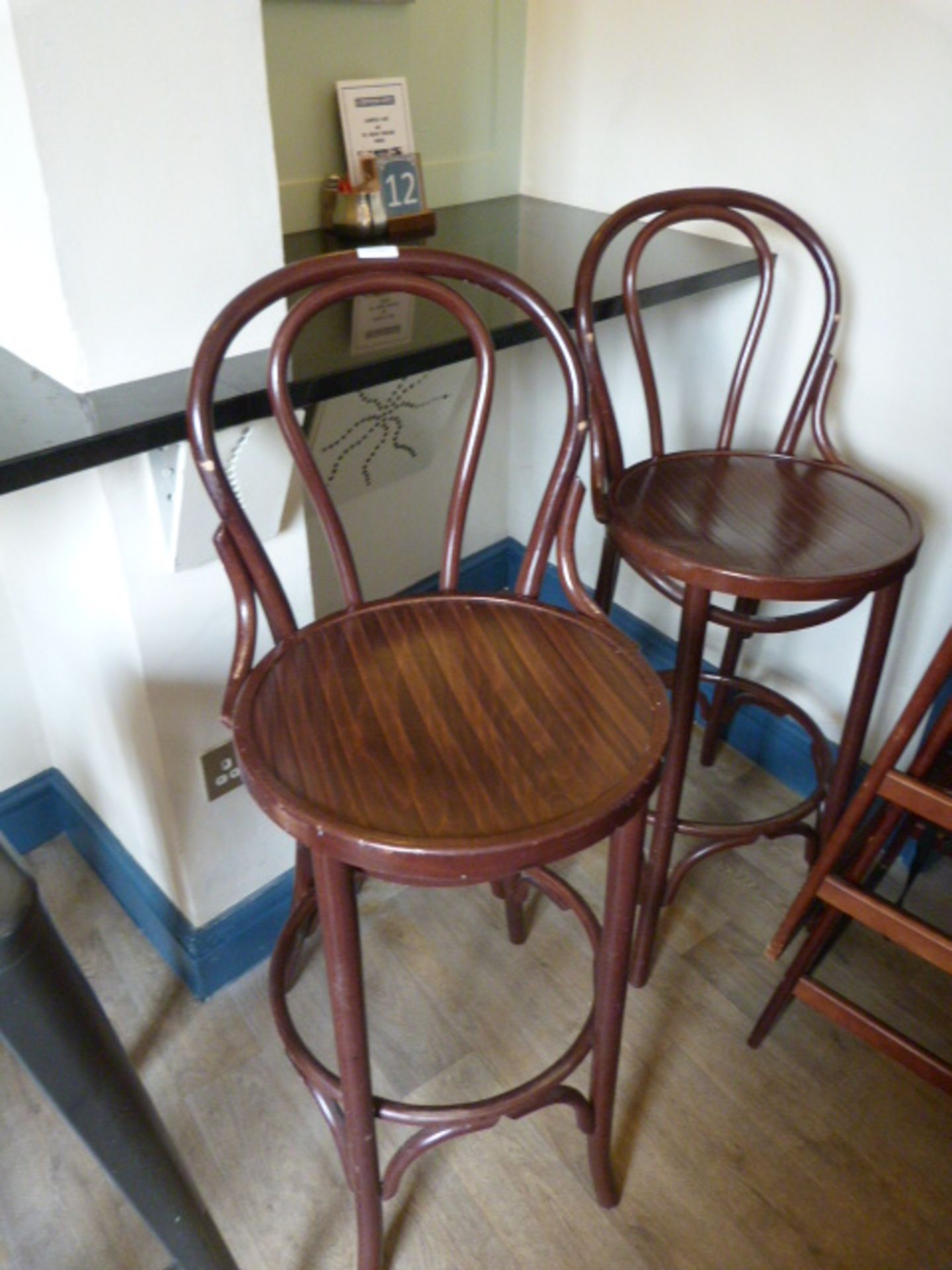 *Two Bentwood Bar Chairs