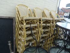 *Twenty Eight Stackable Cane Chairs