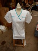 *Box Containing 40 HA2368 White Tunics Size:14 Short