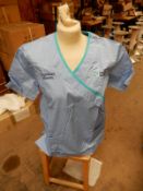 *Box Containing 32 HA2453 Light Blue Tunics Size:10 Regular